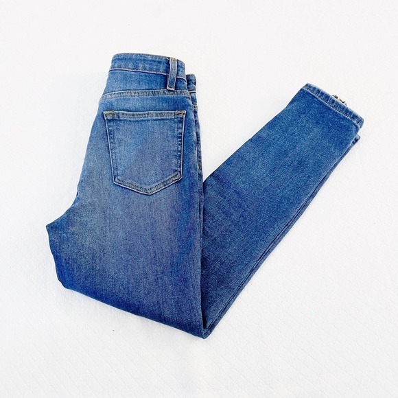 BDG Girlfriend High-Rise Dark Wash Denim Split Zippered Hem Jeans SZ27 MINT - Picture 9 of 9